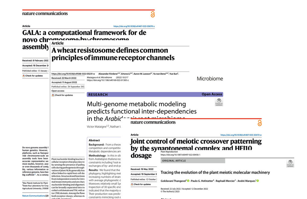 Recent Scientific Publications Max Planck Institute for Plant