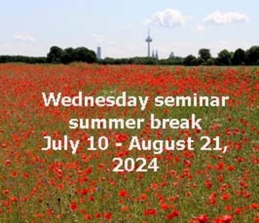 Wednesday Seminar Summer Break